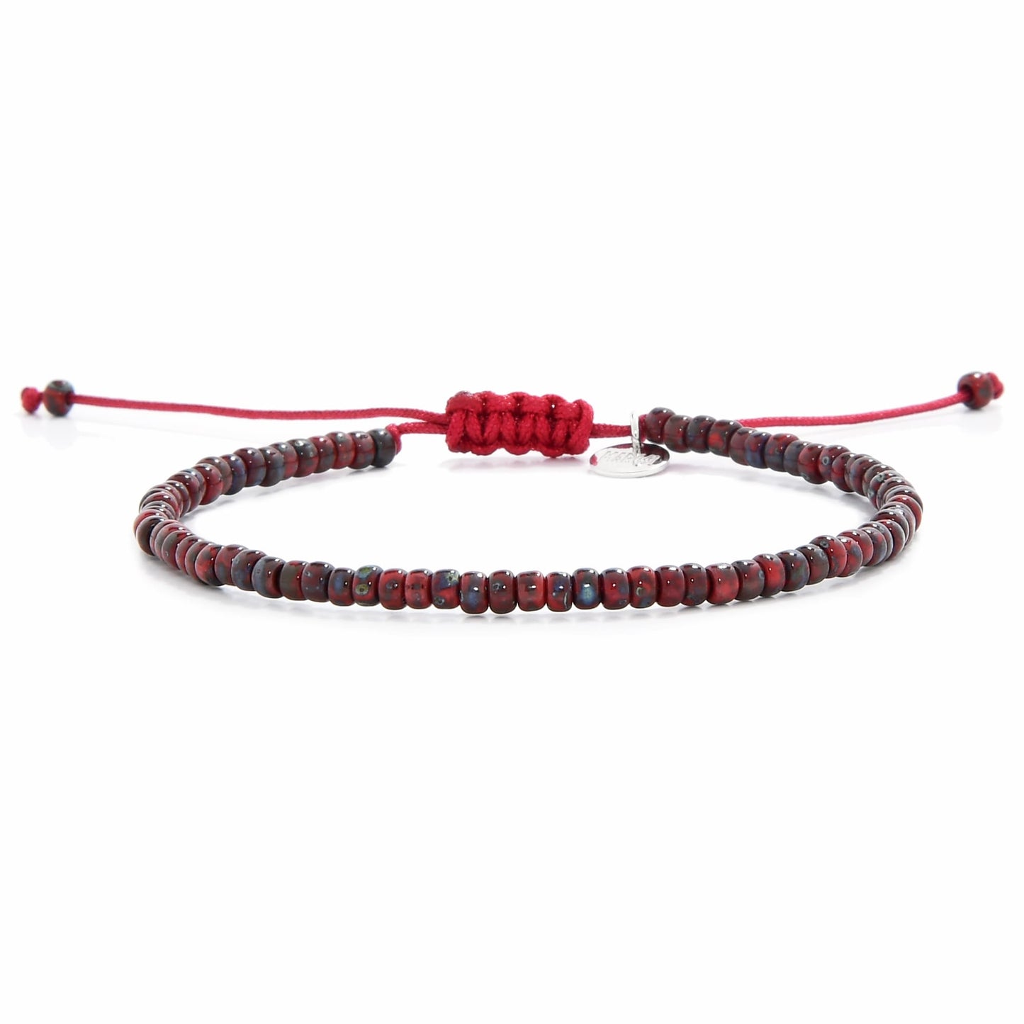 Full image of Lavrio Picasso red beads bracelet with adjustable red cord