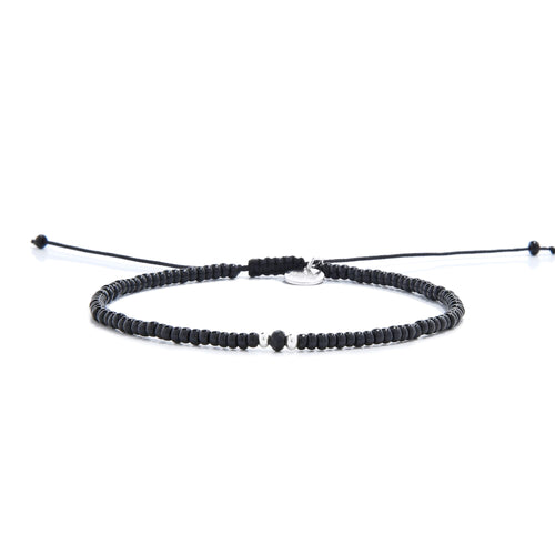 Bracelet graines Loreto Nero Diamanti