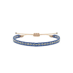 Front view of a rope bracelet for men with adjustable cord design