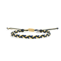 friendship matching bracelets braided cord bracelet full view with adjustable knot and charm tag