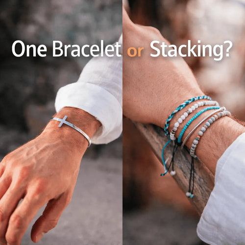 one bracelet or stacking banner with bracelets