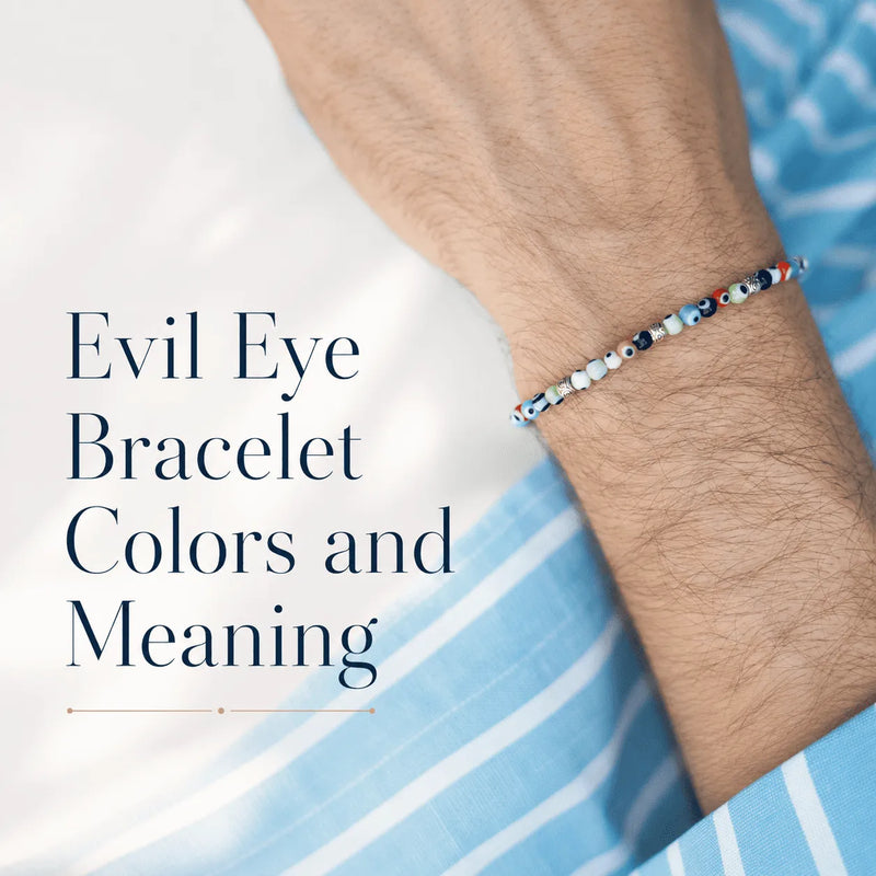 Evil Eye Bracelet Colors om mans hand