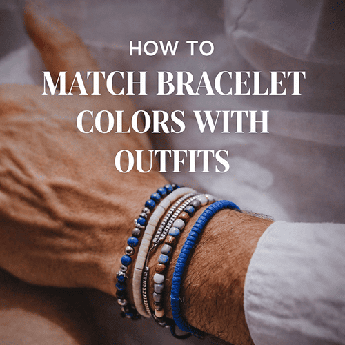 How to match bracelet colors with outfits by combining neutral stone bracelets with light casual clothing