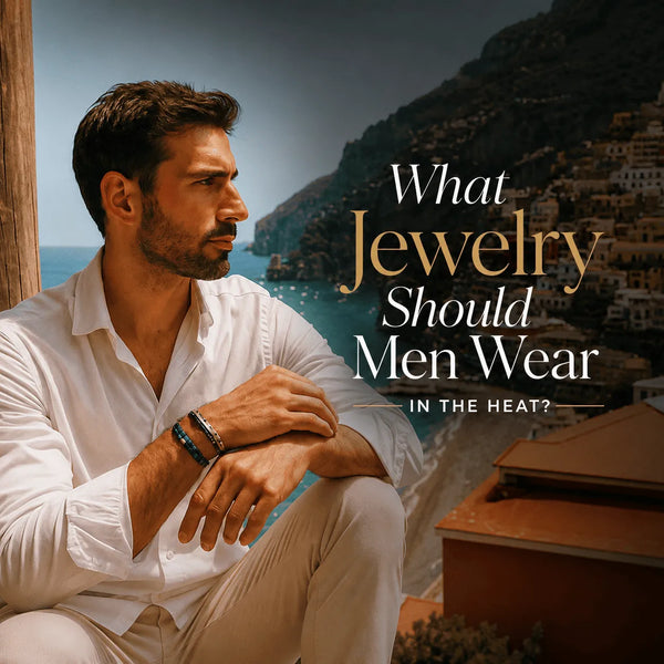 What Jewelry Should Men Wear in the Heat with men’s bracelets by the coast