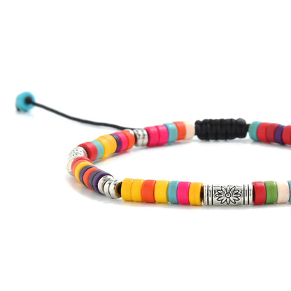 Multicolor Shamballa Clay Bracelet