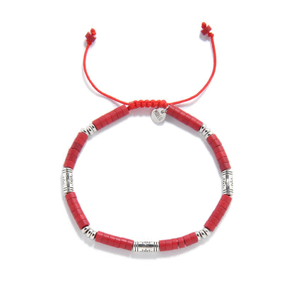 Rosso Shamballa Clay Bracelet