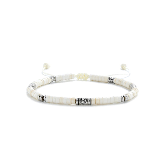 Bracciale in argilla Bianco Shamballa