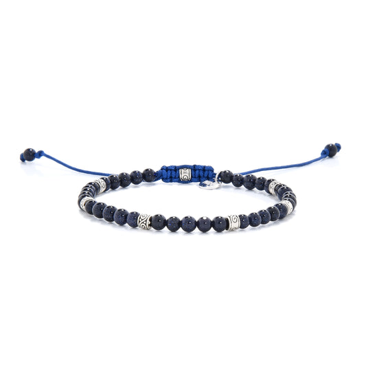 Bracciale in Pietra di Sabbia Blu