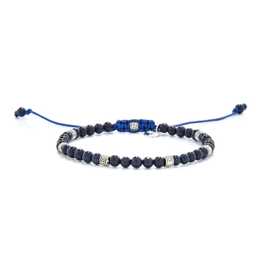 Bracelet en grès bleu