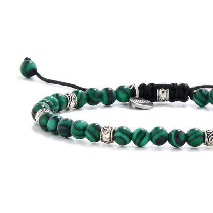 Close up of Malachite Man Made Bracelet