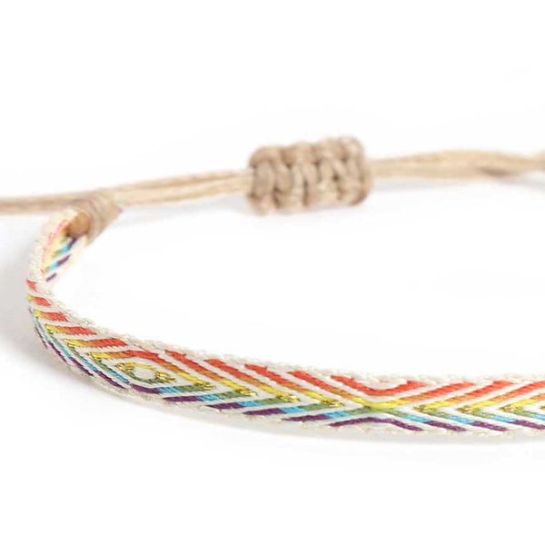 Handmade Bracelets with Colorful Thread Design