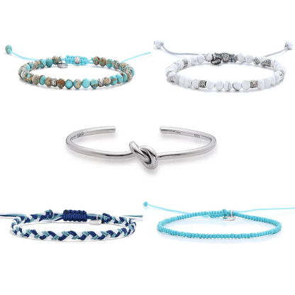Beaded Bracelet Set bracelet product image with polished beads and metal accents
