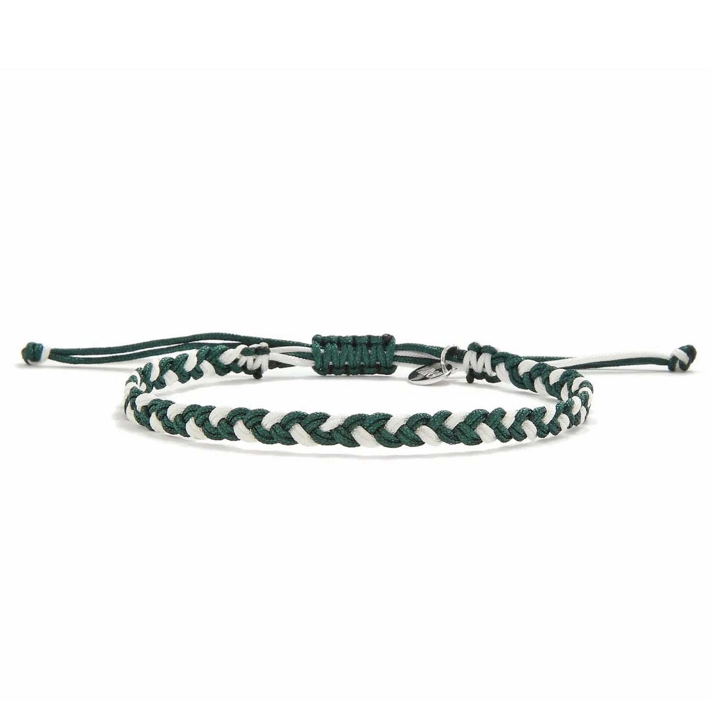 adjustable friendship bracelet adjustable braided cord bracelet with sliding knot and charm tag