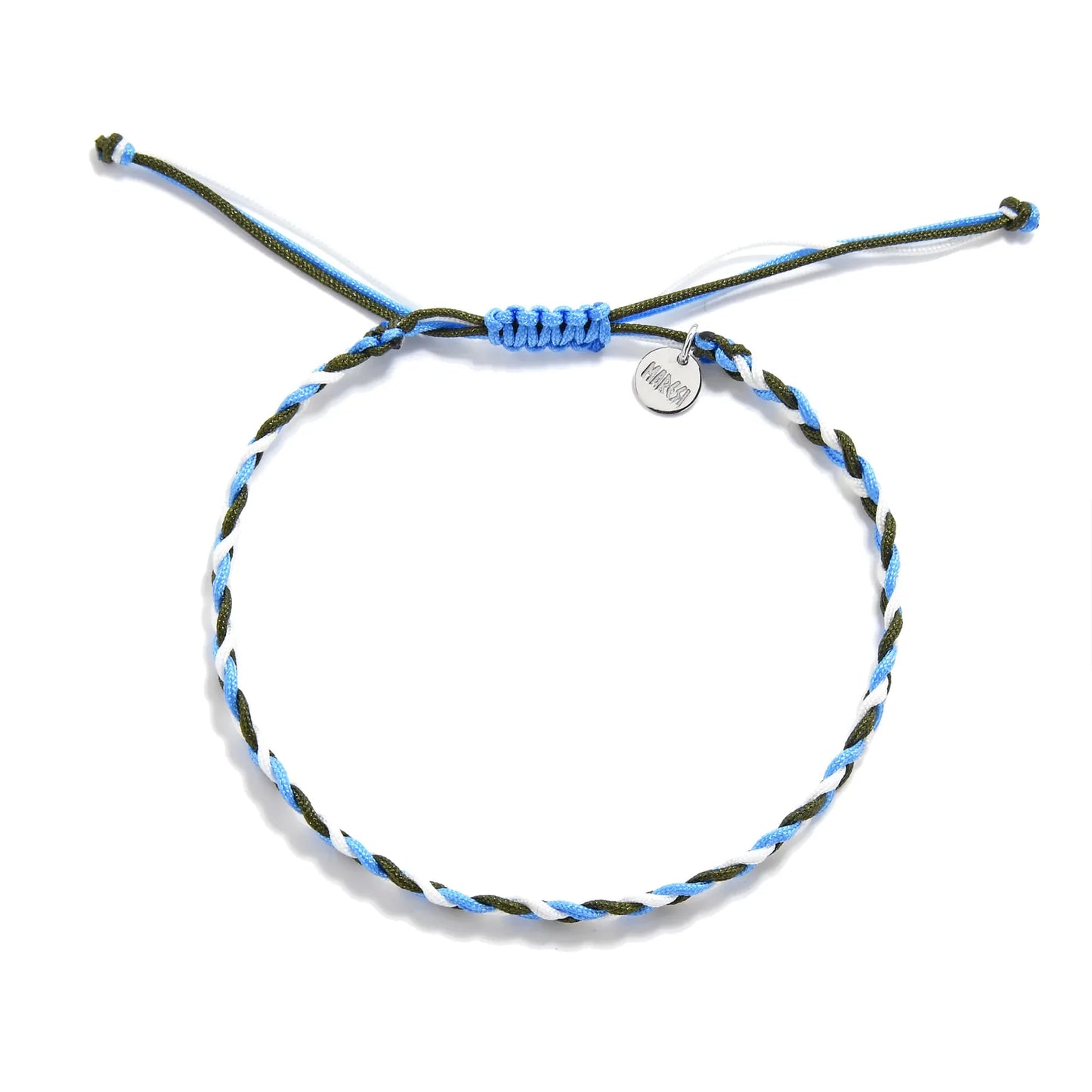 best friend friendship bracelets braided cord bracelet full view with adjustable knot and charm tag