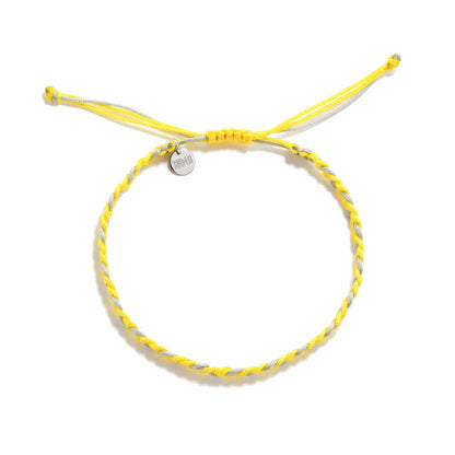 friendship bracelet thread adjustable braided cord bracelet with sliding knot and charm tag