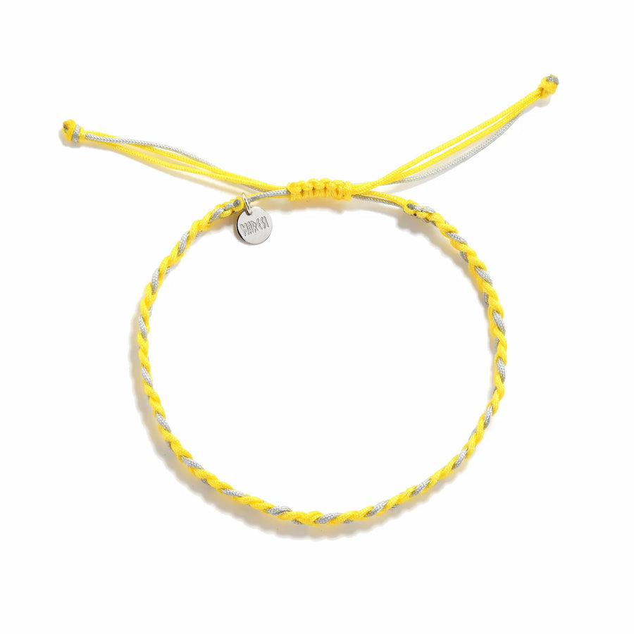 friendship bracelet thread adjustable braided cord bracelet with sliding knot and charm tag