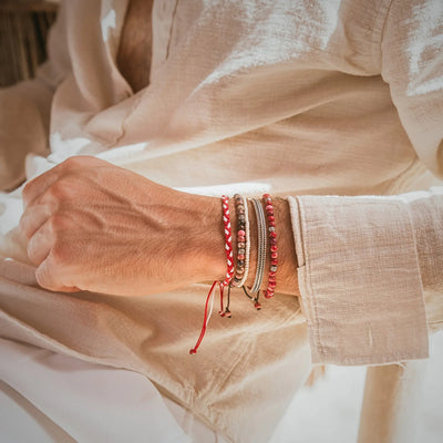 Stacks Bracelets bracelet product image with polished beads and metal accents